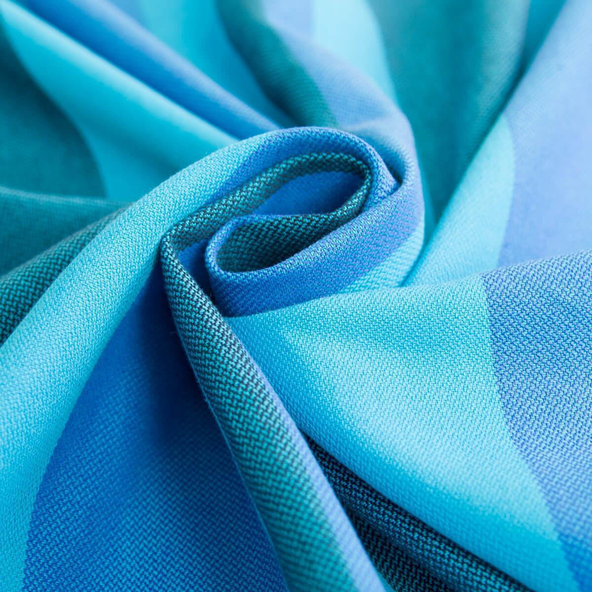BABYTRAGETUCH Gewebtes Tragetuch - Türkis/Blau, Textil (70/0.1/460cm) - Hoppediz