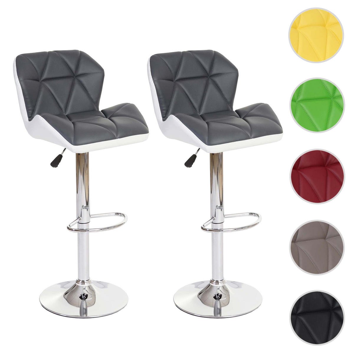 BARHOCKER Grau 2er-Set - Grau, Textil (44/106/49cm) - Jamb
