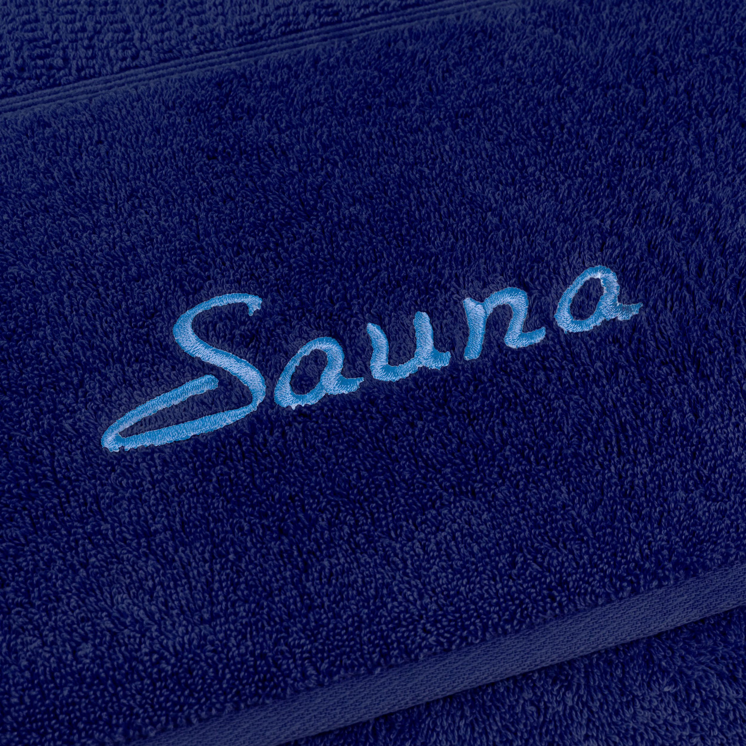 SAUNA SET PEARL 2-TLG - Dunkelblau, Textil (80/200cm) - Möve for Frottana