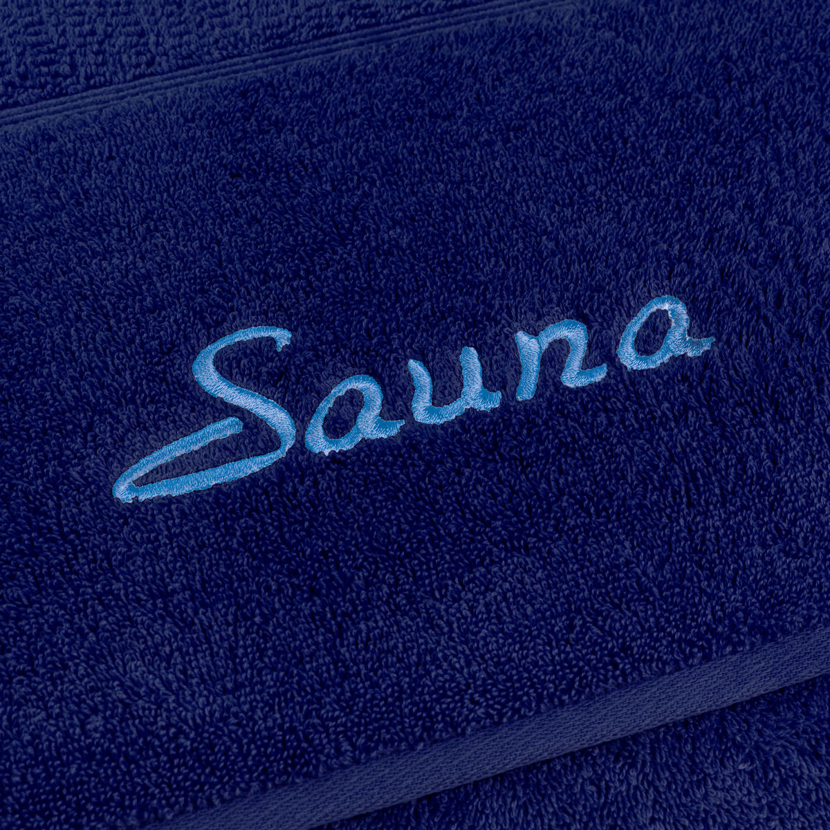 SAUNA SET PEARL 2-TLG - Dunkelblau, Textil (80/200cm) - Möve for Frottana
