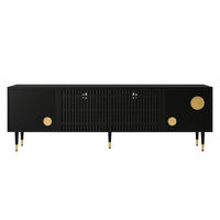 TV-LOWBOARD Schwarz 170/36/54 cm - Schwarz, Holzwerkstoff (170/54/36cm) - PANGIVO
