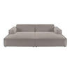 BIG SOFA SAMU Grau Cord - Schwarz/Grau, Textil (256/72/168cm) - KAWOLA