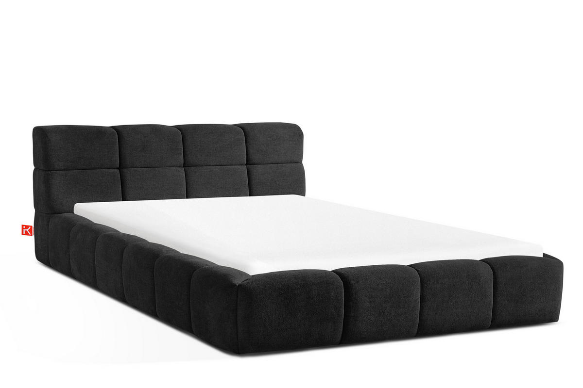 POLSTERBETT AERI 140/160/180/200 mit Rahmen und Bettkasten, anthrazit - Anthrazit, Holz/Holzwerkstoff (140/200cm) - KONSIMO®