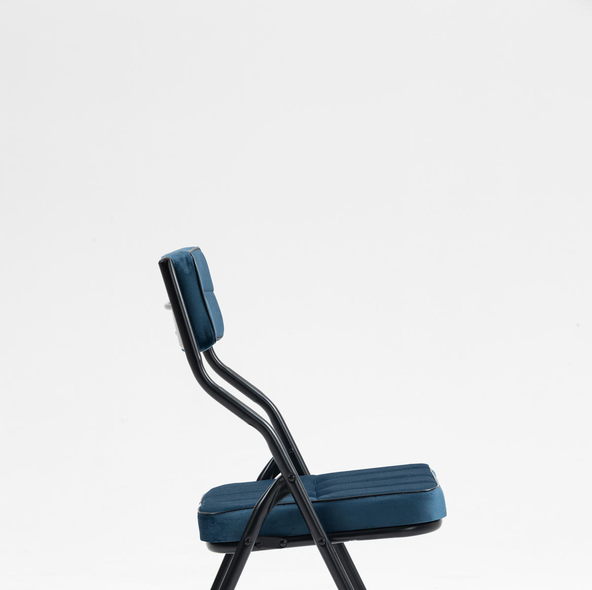 KLAPPSTÜHLE gepolstert 2er-Set Stahl Blau - Blau, Metall (47/80/46cm) - Meubliv