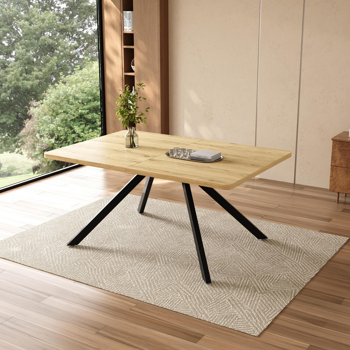 ESSTISCH 160–240/90/74,5 cm, Eichenfarben - Naturfarben, Holzwerkstoff (240/90/74.5cm)