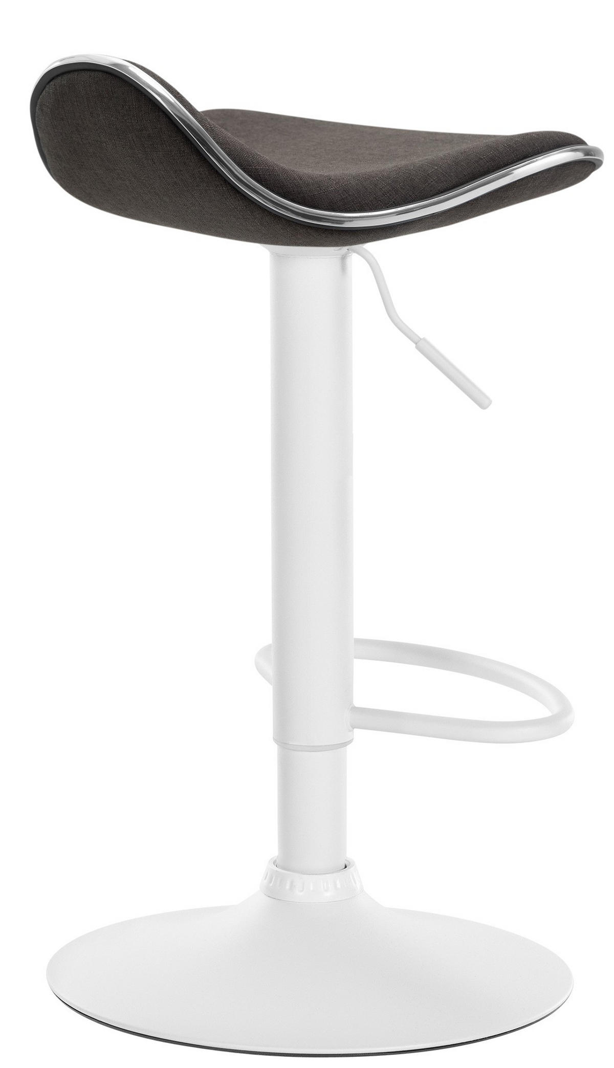 BARHOCKER Stoff dunkelgrau - Dunkelgrau/Weiß, Textil/Metall (45/71/45cm) - CLP