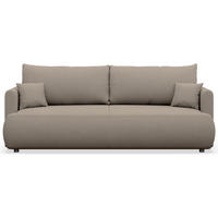 3-SITZER SOFA Ovo Mini Greige Chenille Easy-Clean - Taupe/Schwarz, Kunststoff/Textil (226/90/97cm) - Selsey