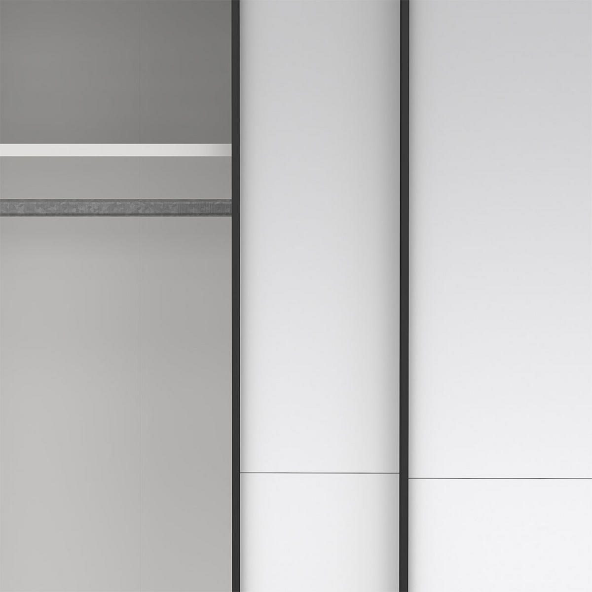 SCHIEBETÜRENSCHRANK, Como, Grau, Holzwerkstoff, 179 x 67 x 221 cm - Grau, Holzwerkstoff (179/221/67cm) - ebuy24