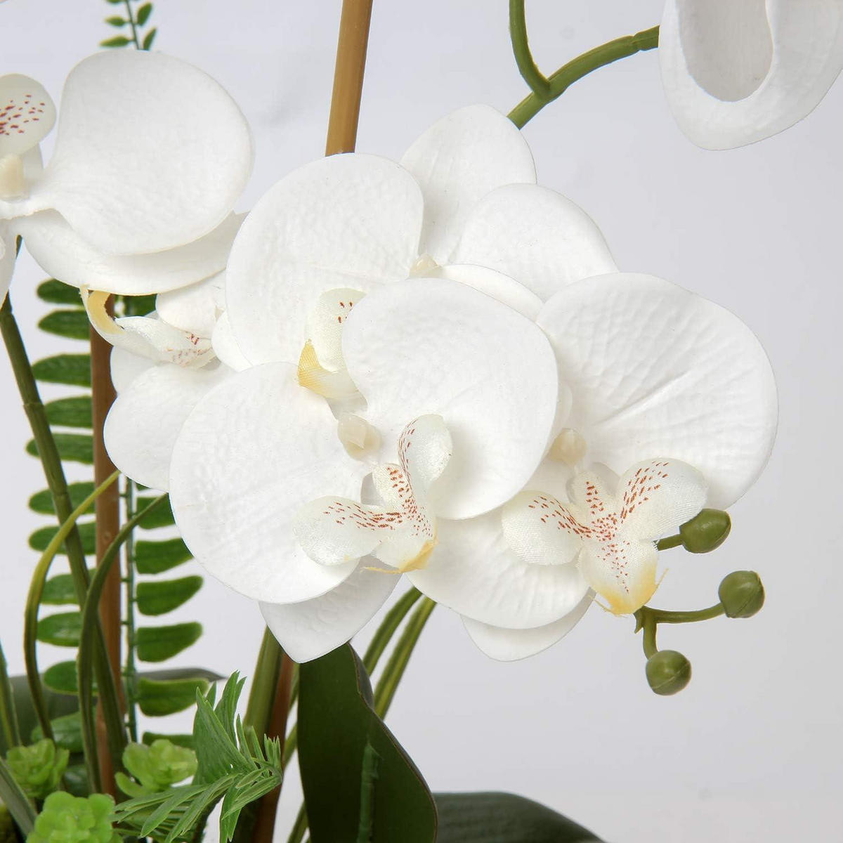 KUNSTBLUME Orchidee Phalaenopsis Weiß Rosa Violett 38 cm - Multicolor, Keramik (37.9cm)