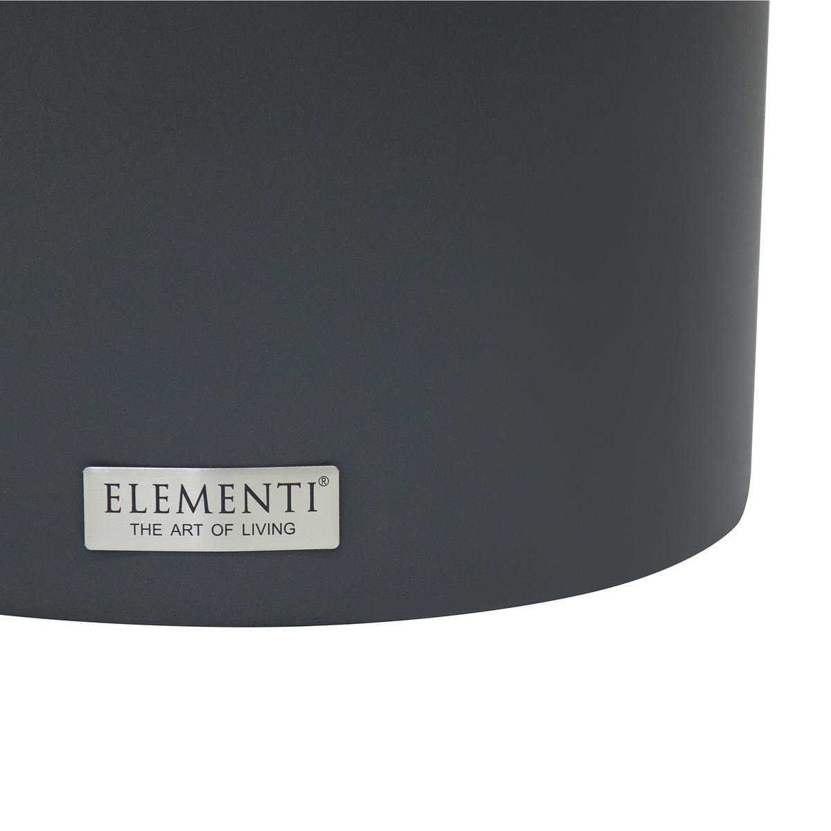 BEISTELLTISCH CHRONOS Klein aus Zement 35 x 35 x 46 cm - Schwarz, Naturmaterialien (35/35/47cm) - Elementi