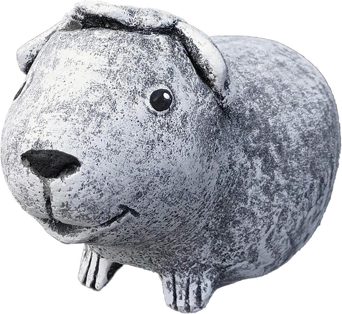 STEINFIGUR Meerschweinchen Helmut, Frostfest, massiver Steinguss - Grau, Stein (11/11/22cm) - stoneandstyle