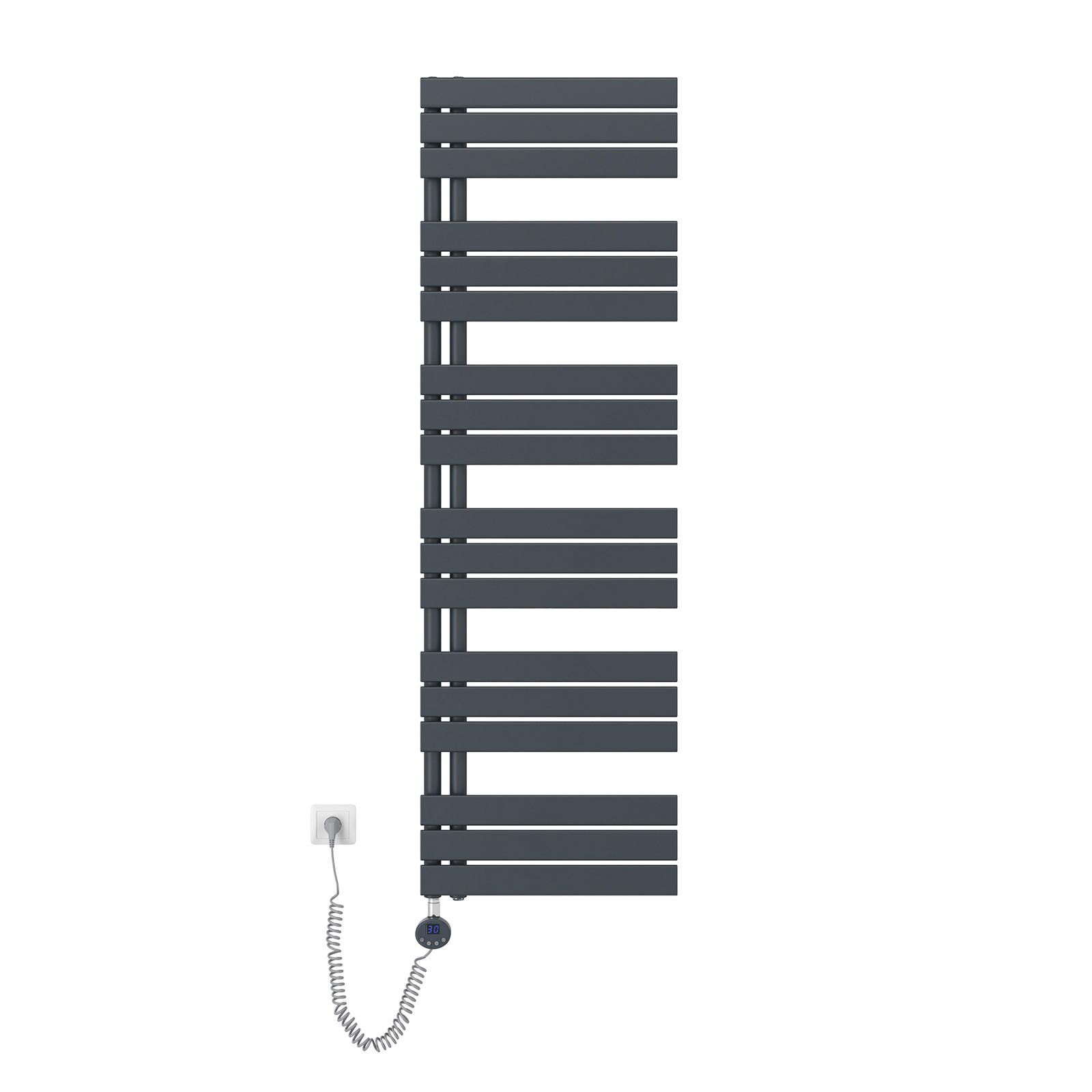 HEIZKÖRPER Elektrisch WLAN Thermostat Anthrazit 160/50 cm - Anthrazit, Metall (50/159.9/5.9cm) - EMKE