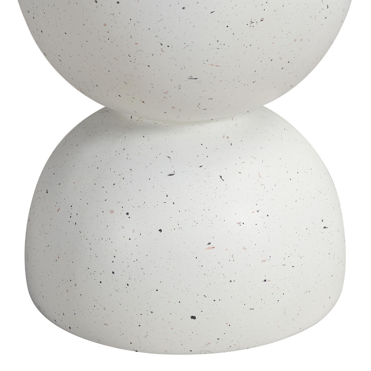 GARTEN BEISTELLTISCH MgO Terrazzo Weiß - Weiß, Metall (39.5/39.5/45.5cm) - ComfortXL