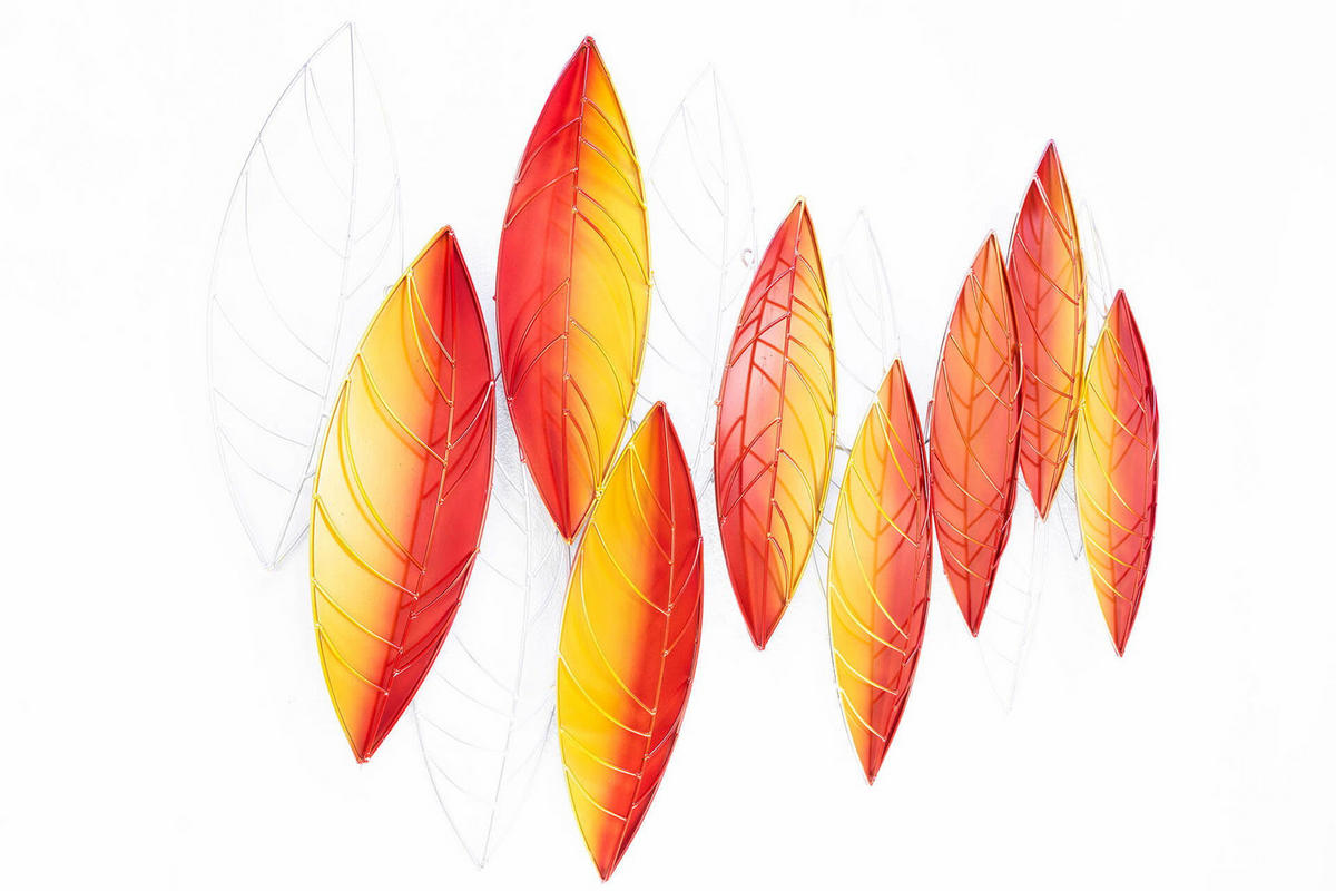 WANDDEKO Orange 117/82 cm - Orange, Metall (7.95/82/8cm) - KUNSTLOFT