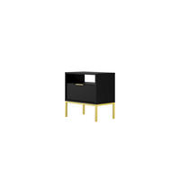 NACHTSCHRANK Austin 33/56,4/55 cm - Schwarz, Holzwerkstoff (33/56/55cm) - Kocot Kids
