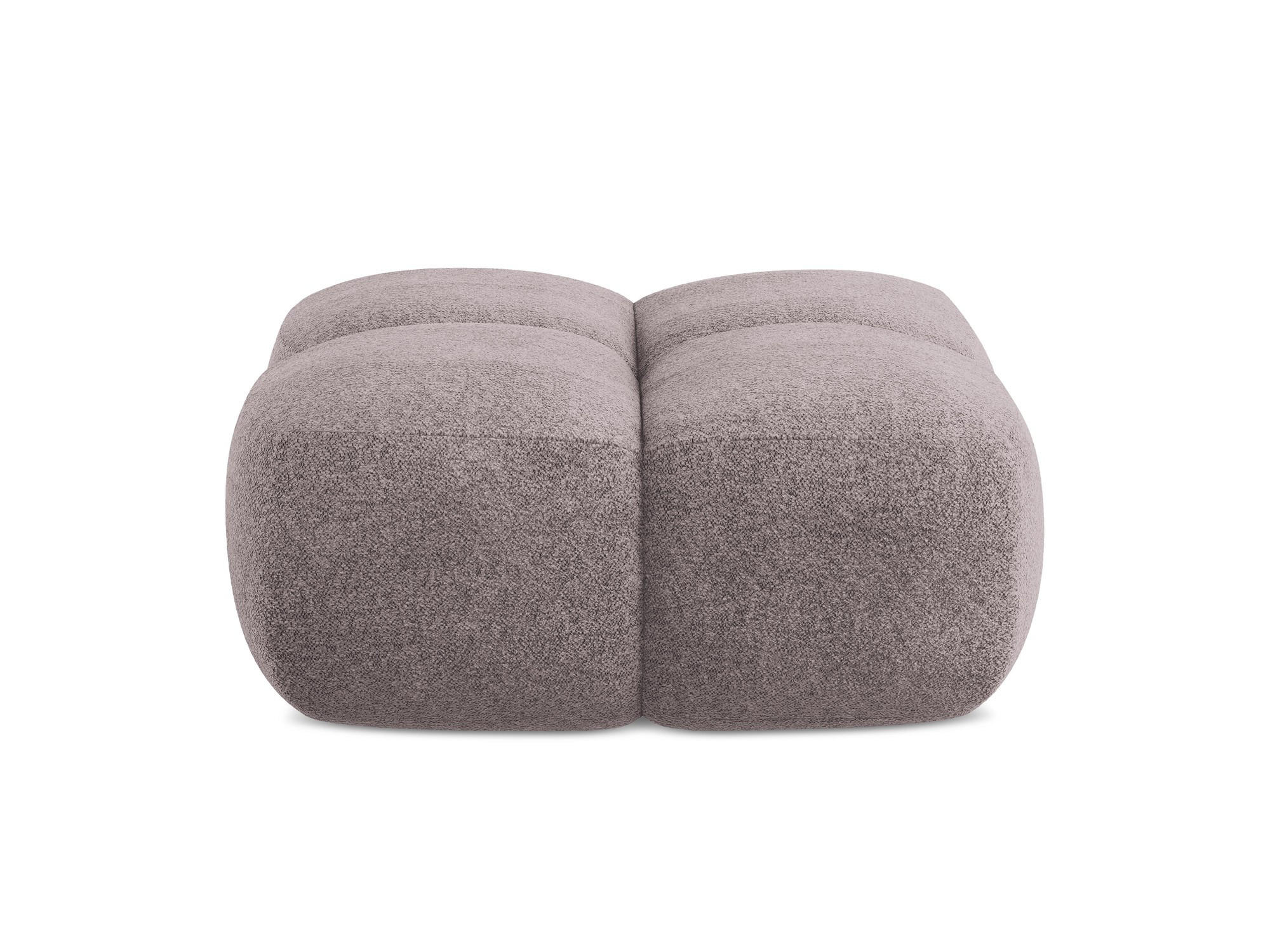 POUF Chenille Stoff Violett - Flieder/Schwarz, Holzwerkstoff/Kunststoff (90/39/90cm) - Makamii