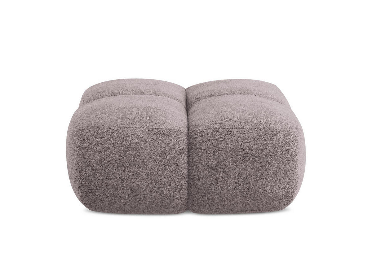 POUF Chenille Stoff Violett - Flieder/Schwarz, Holzwerkstoff/Kunststoff (90/39/90cm) - Makamii