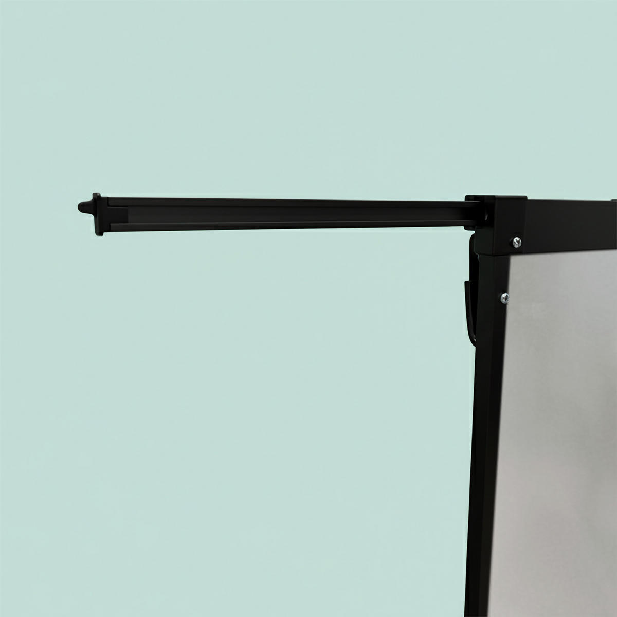 FLIPCHART Whiteboard - Schwarz, Metall (70/200/65cm) - Relaxdays