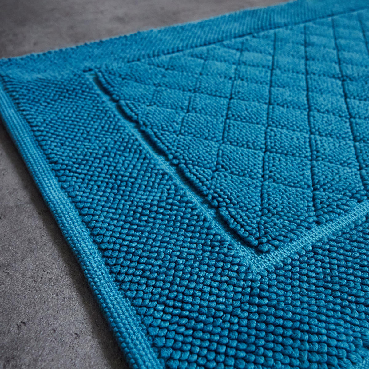 BADTEPPICH Wolteeri - Türkis, Textil (40/60cm) - home&you