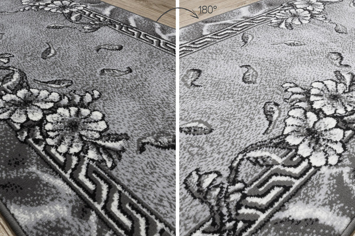 LÄUFER BCF MORAD 100/300 cm - Grau, Textil (100/300cm) - rugsX