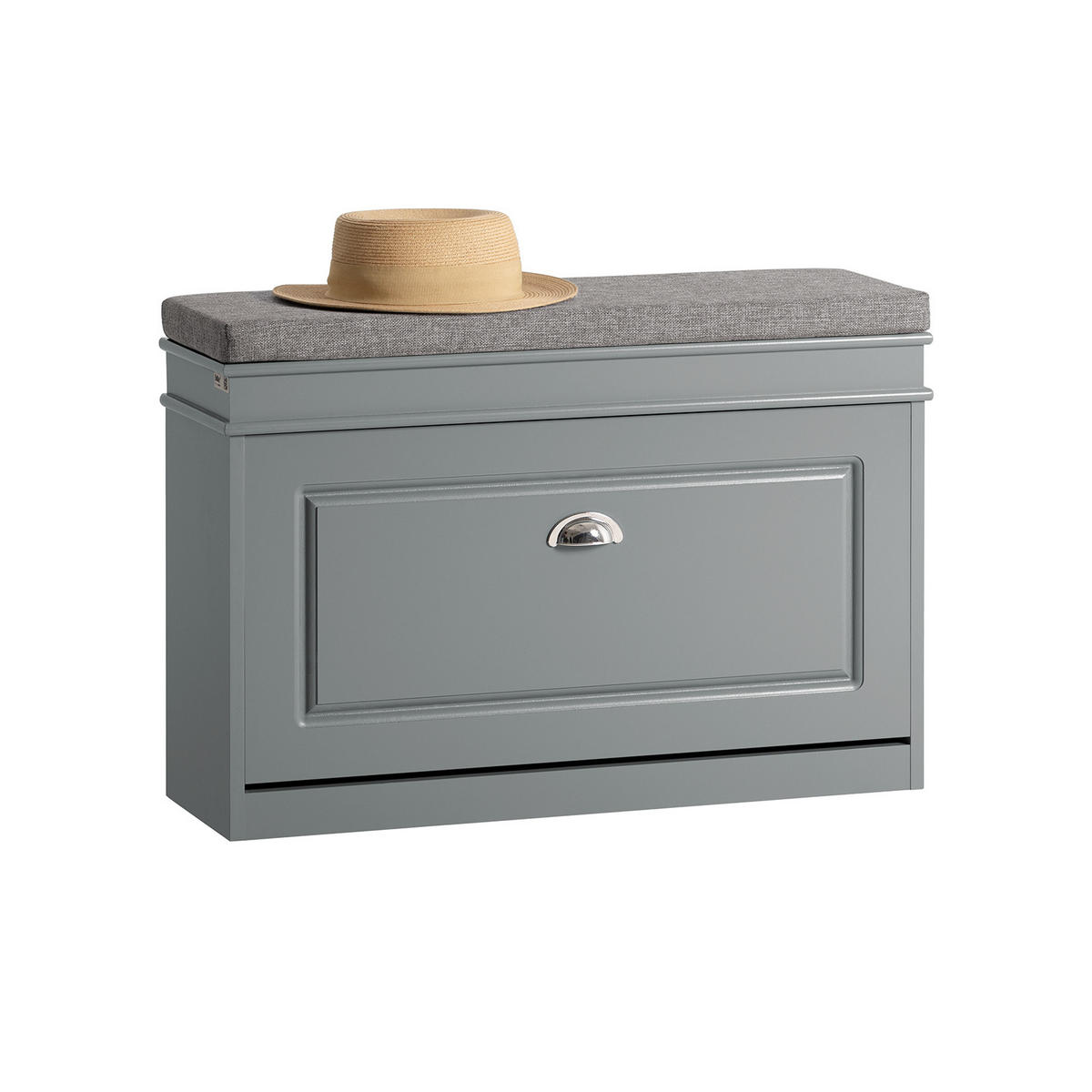 SCHUHBANK Grau - Grau, Holzwerkstoff (75/51/24cm) - SoBuy