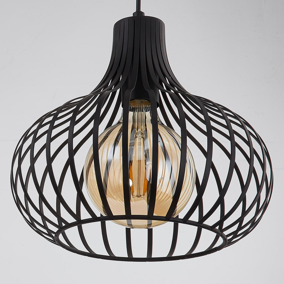 PENDELLEUCHTE - Eisen - 3-flammig - Schwarz, Metall (28/100/178cm) - home24