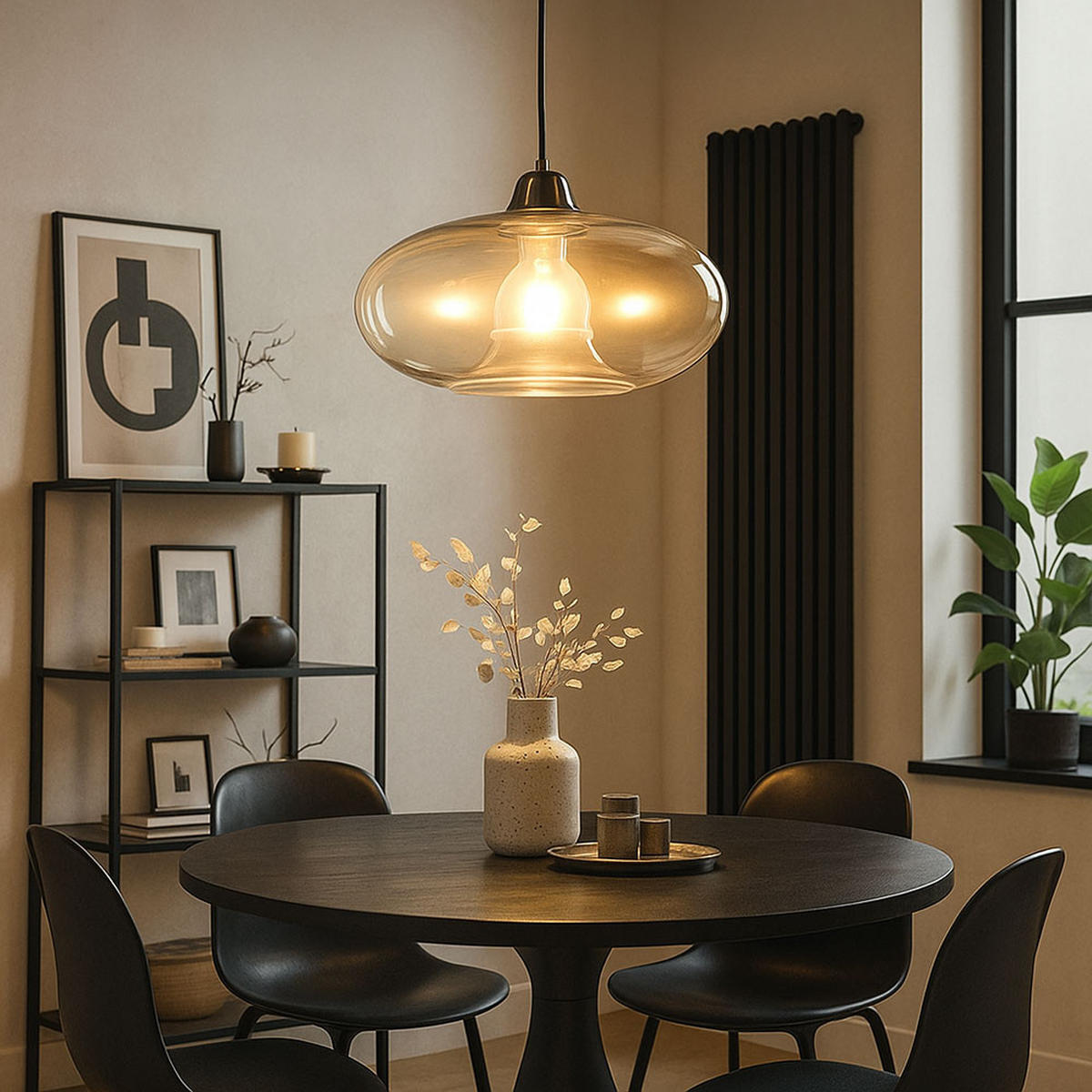 LED HÄNGELEUCHTE LILLE Glas Orange - Orange, Glas (40/40/150cm) - Nowa