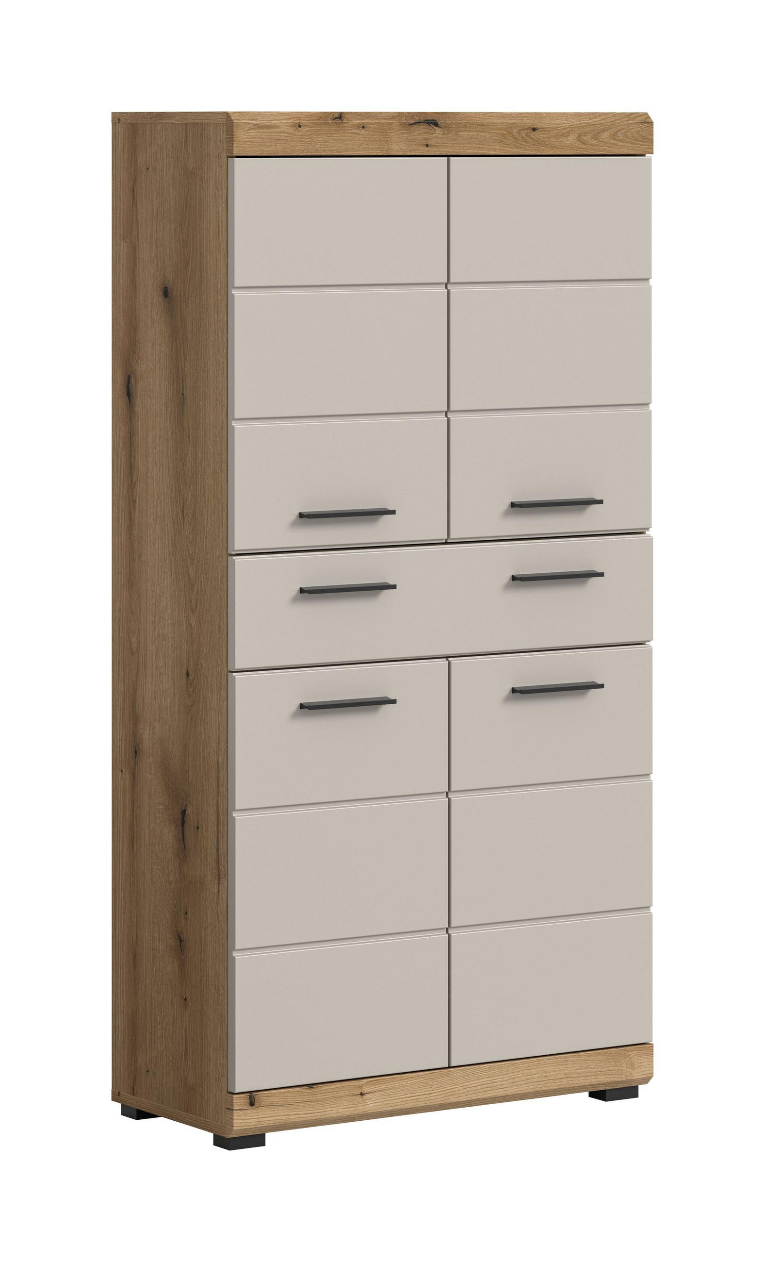 Homes & Jones Midischrank Eiche 74x141x31 cm
