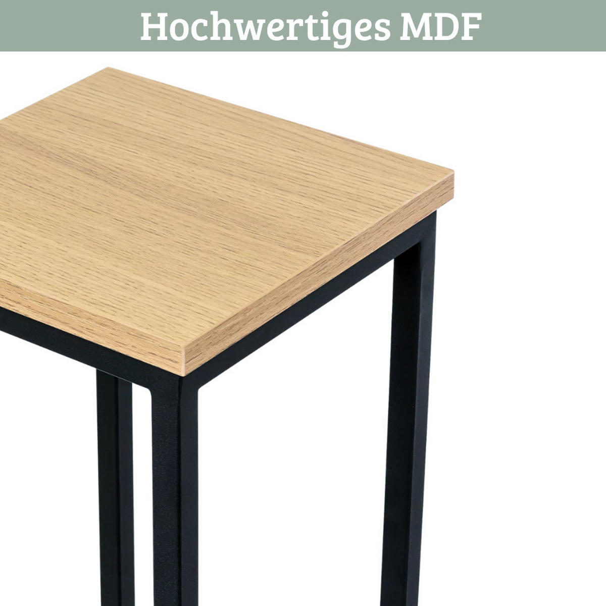 BLUMENSTÄNDER Holz LURI 70 cm hoch MDF Metallgestell - Braun, Holz (20/70/21cm) - DELUKE