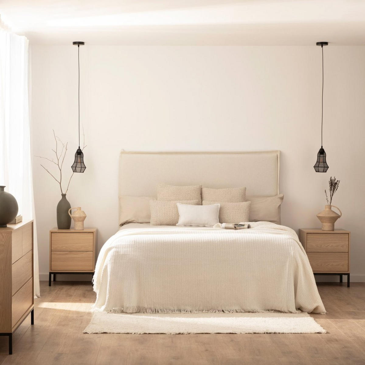 NACHTTISCH 2 SCHUBLADEN Remi Natürlich 45 cm x 55 cm - Naturfarben, Holzwerkstoff (45/55/40cm)