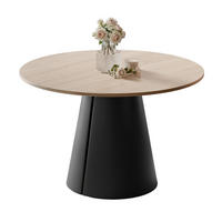 AUSZIEHTISCH BASE 120-196/76 cm, Schwarz / Sonoma-Eiche - Schwarz/Sonoma Eiche, Holzwerkstoff/Metall (120/120/76cm) - Idohome