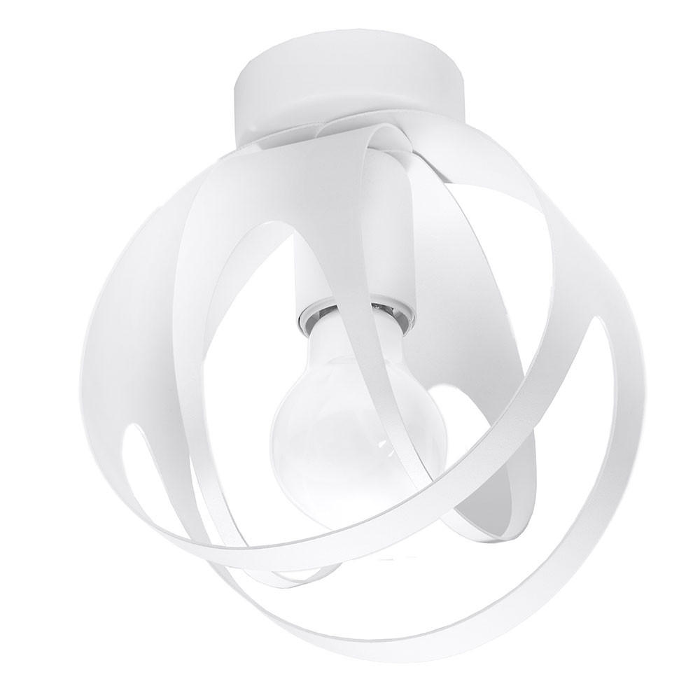 DECKENLEUCHTE Metall Muster Weiß - Weiß, Metall (16/16/21cm)