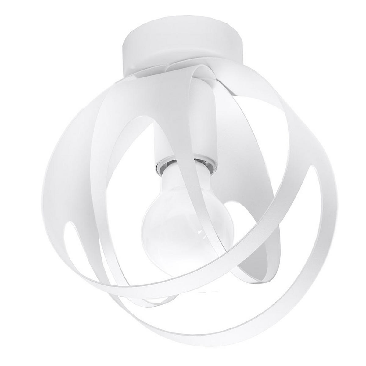 DECKENLEUCHTE Metall Muster Weiß - Weiß, Metall (16/16/21cm)