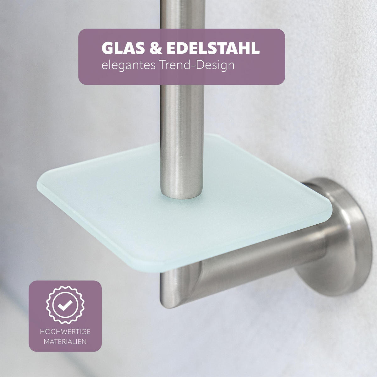 TOILETTENPAPIERHALTER PIAZZA, Edelstahl - Edelstahlfarben, Metall (10/29/14cm) - bremermann