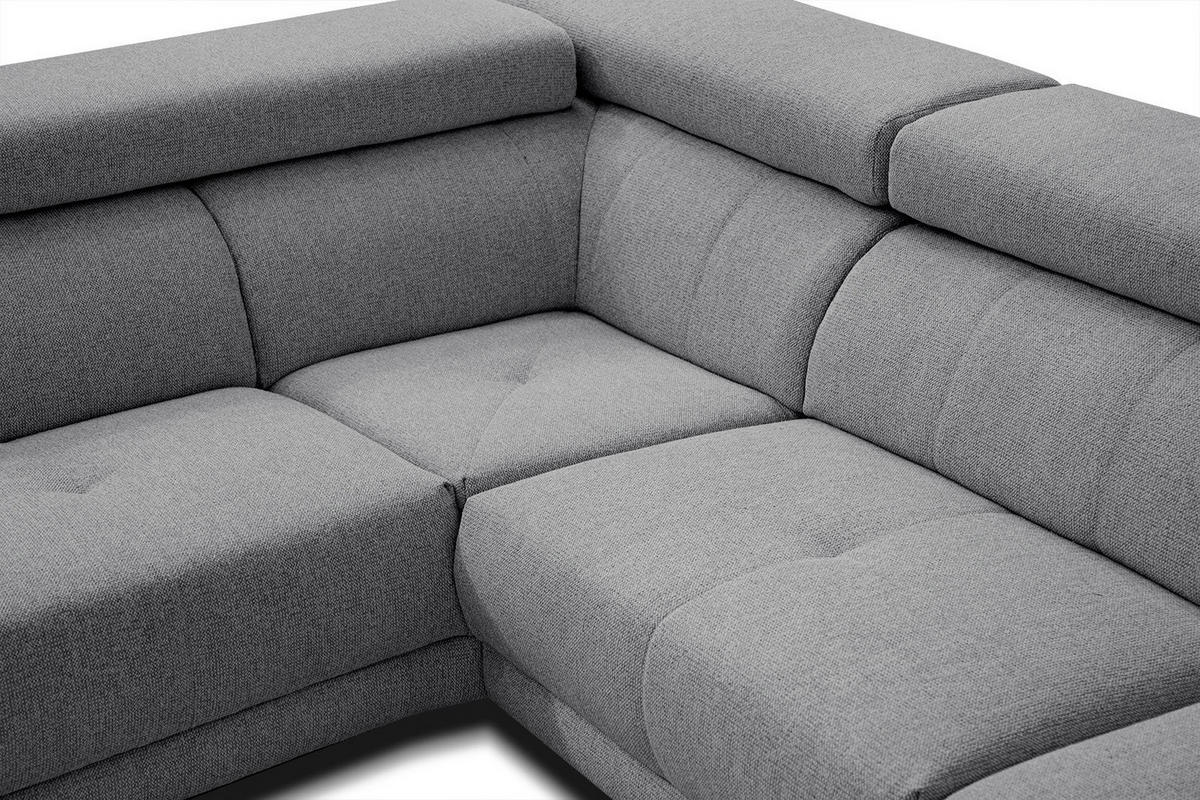 ECKSOFA MORELLO 5-Sitzer, grau - Schwarz/Grau, Holzwerkstoff/Textil (158/269cm) - Courtois Laville