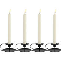 KERZENSTÄNDER 4er Set Schwarz Vintage Deko - Schwarz, Metall (23.5/8/24cm)