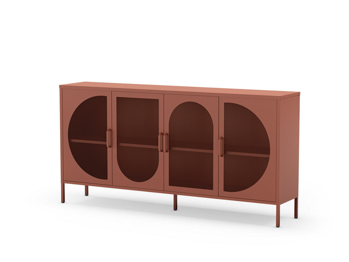 KOMMODE Tayra Braun 160/40/90 cm - Braun, Metall (40/90/160cm) - Drawer