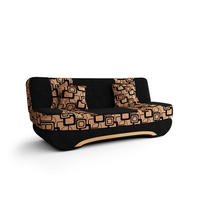 SOFA Boat mit Schlaffunktion - Beige/Schwarz, Textil (190/95/80cm) - SIMKAM Furniture