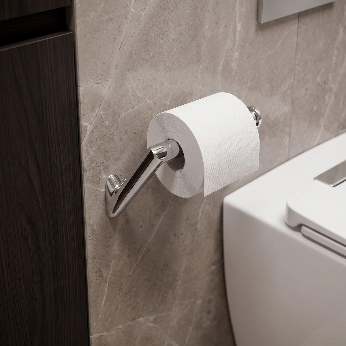 HALTER Für Toilettenpapier Rea Will Chrome - Chromfarben, Metall (14.5/8.5/8cm) - REA