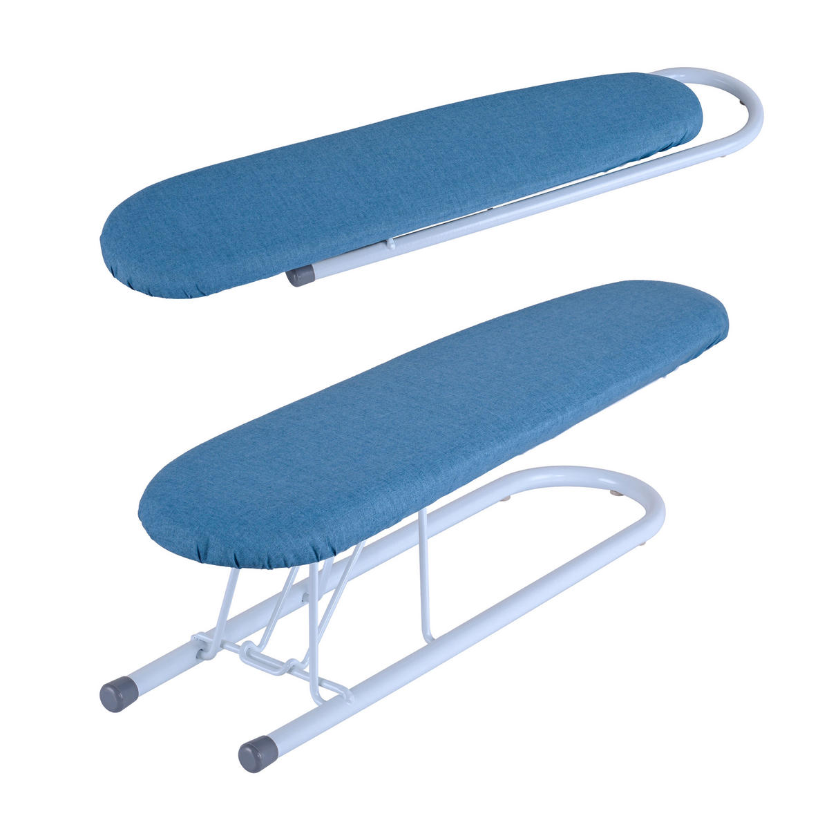 RUKÁVNIK Modrá biela skladací 52 cm - viacfarebná, kov/textil (52/12.5cm) - Relaxdays
