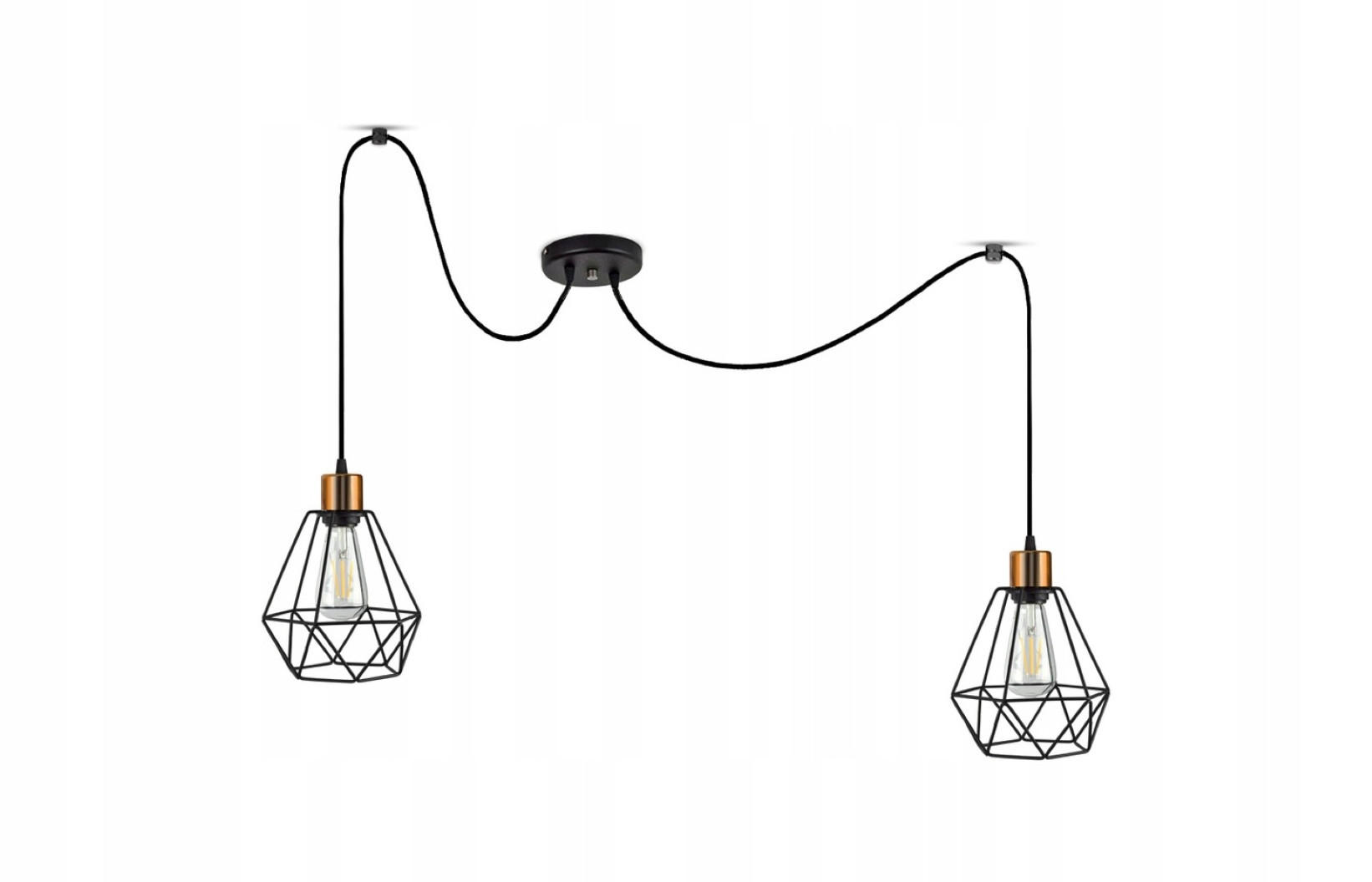 kiki design Pendelleuchte Schwarz, Kupfer, Gold 20x150x20 cm