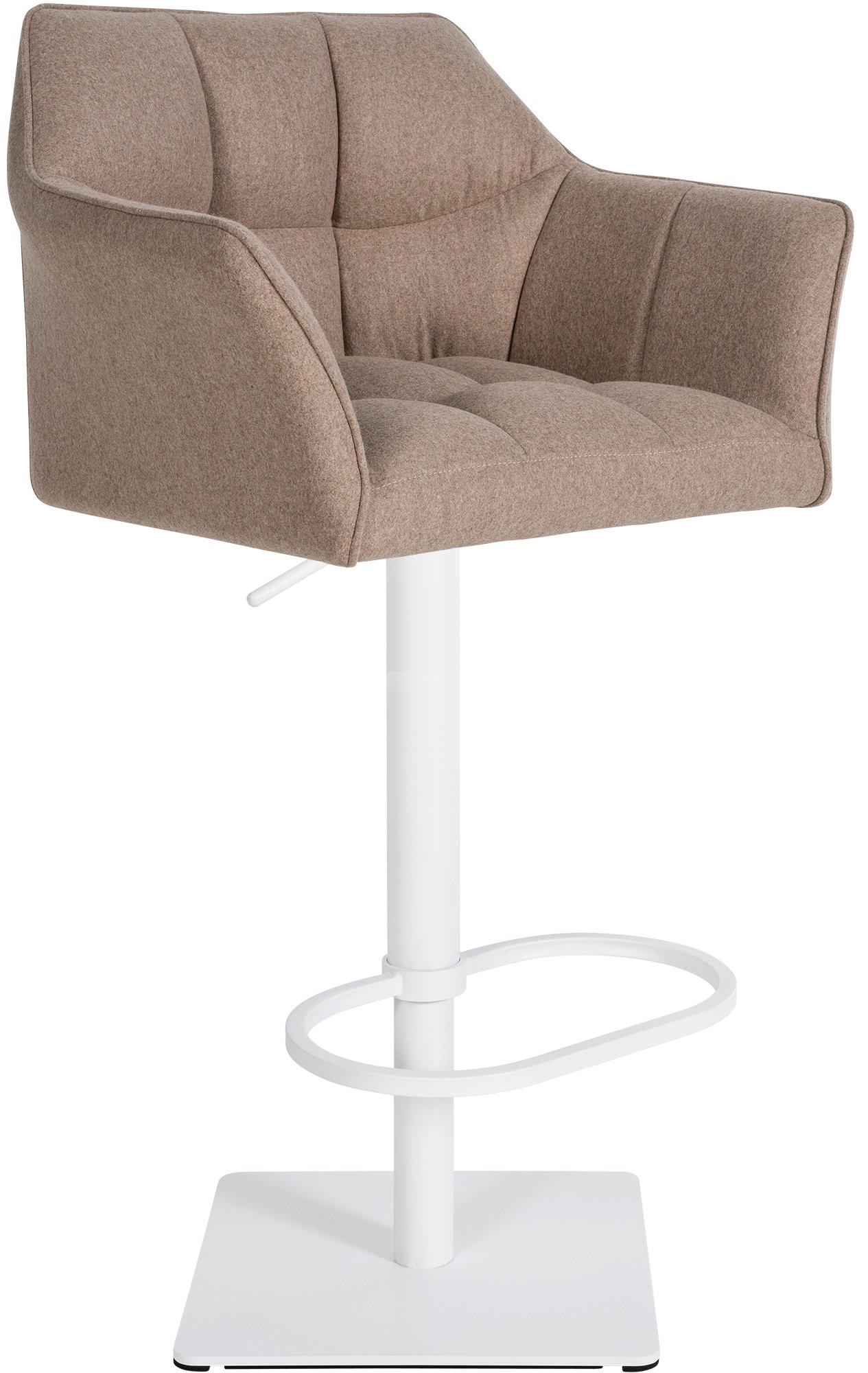 BARHOCKER Filz Taupe - Taupe/Weiß, Textil/Metall (64/88/45cm) - CLP