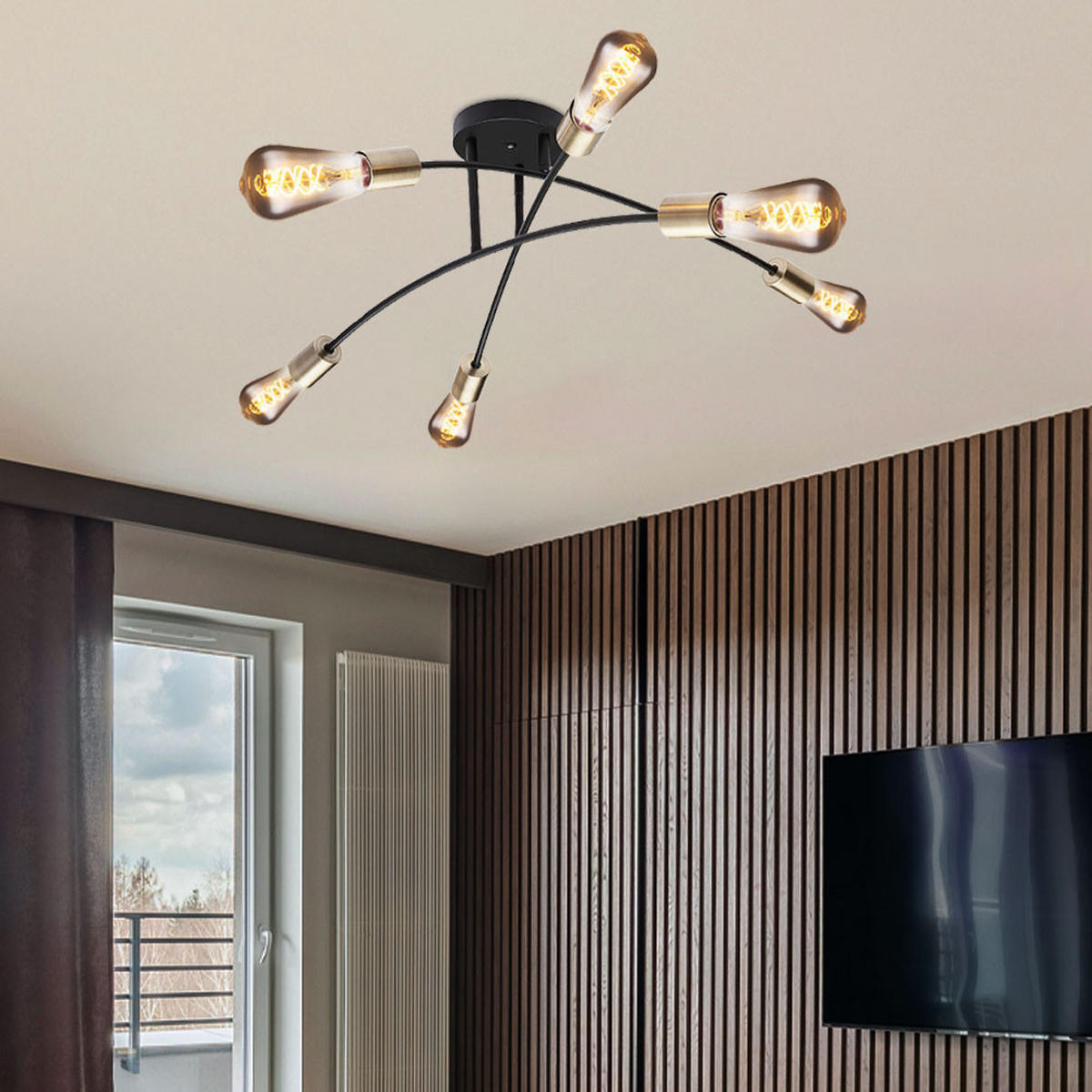 DECKENLEUCHTE Metall Messing antik - Messingfarben, Metall (70/70/26cm)