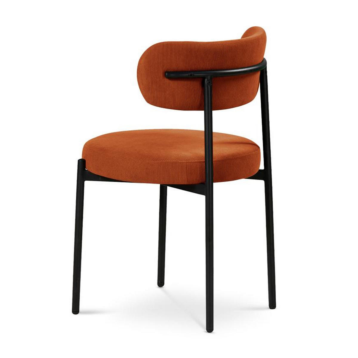 STÜLE 2er-Set Iris moderne aus Terrakotta Cord - Terracotta/Schwarz, Textil/Metall (53.5/79/51cm) - Sicaan