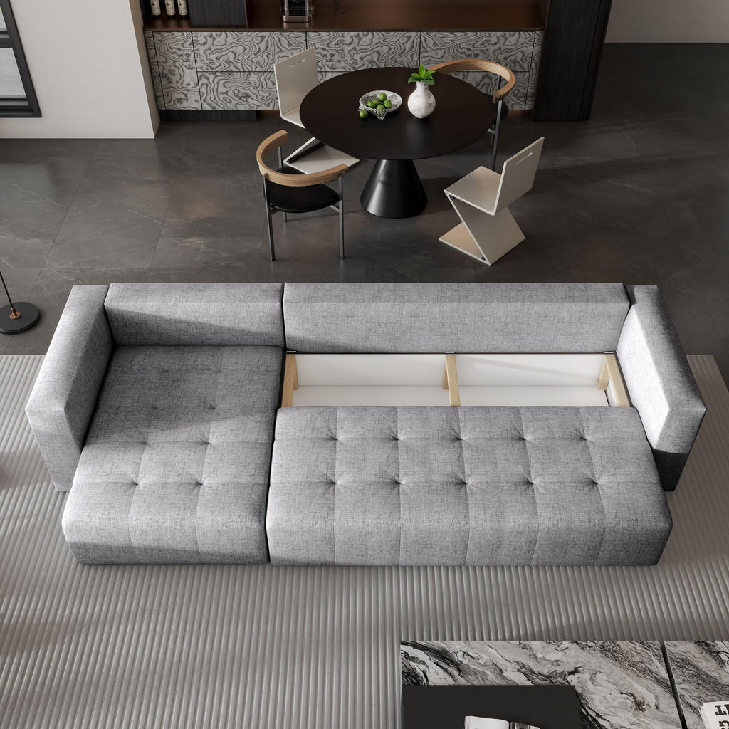 Thumbnail - Masseno Ecksofa, Blau, Holz, 5-Sitzer, L-Form,L-Form, 347x148 cm, Wohnzimmer, Sofas & Couches, Wohnlandschaften, Ecksofa...