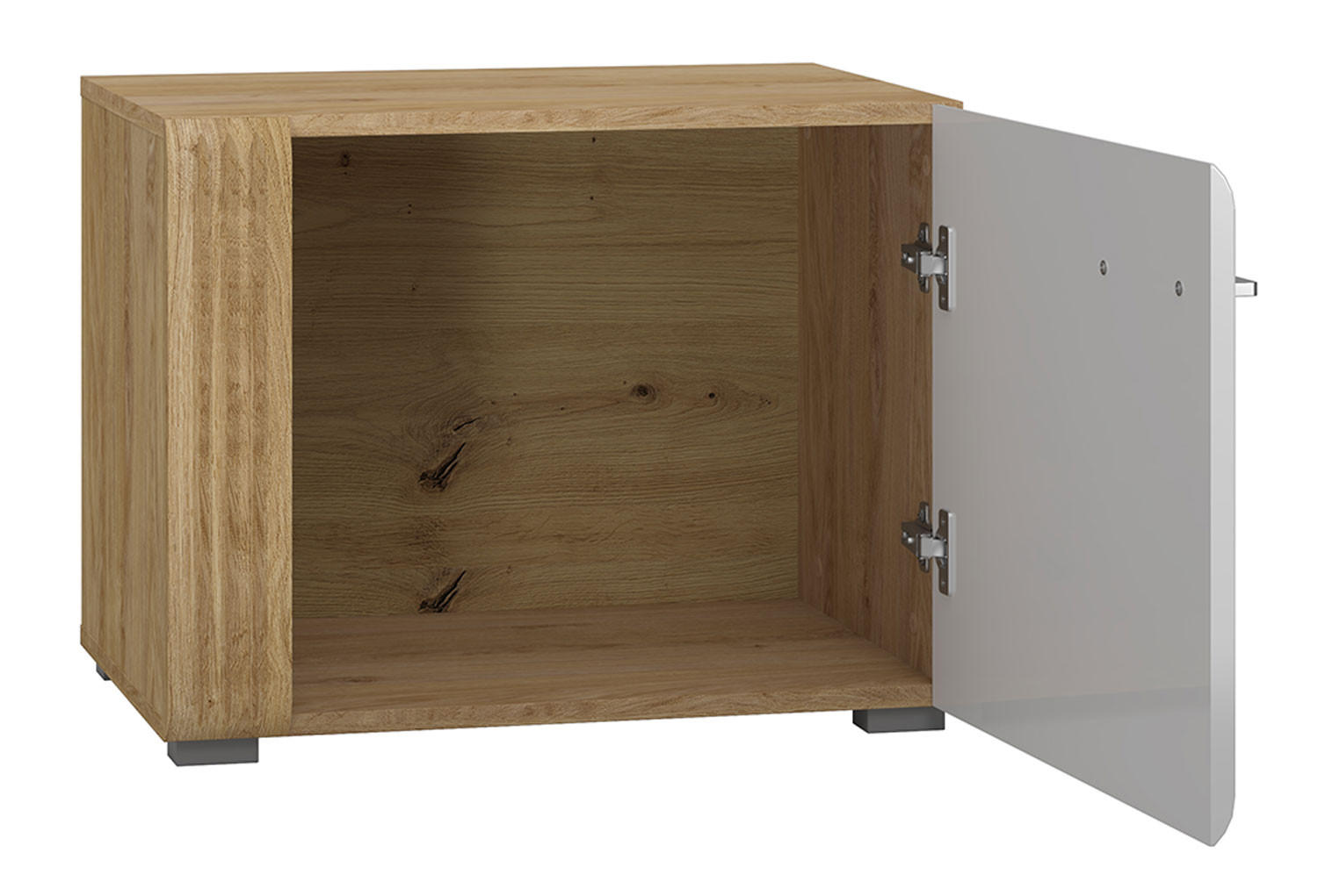 Thumbnail - Feldmann-Wohnen Wohnzimmer-Set, Weiß, Braun, Holz, 15 Fächer, 6 Schubladen, Rechteckig,Rechteckig, 557x196x42 cm, Wohnzi...