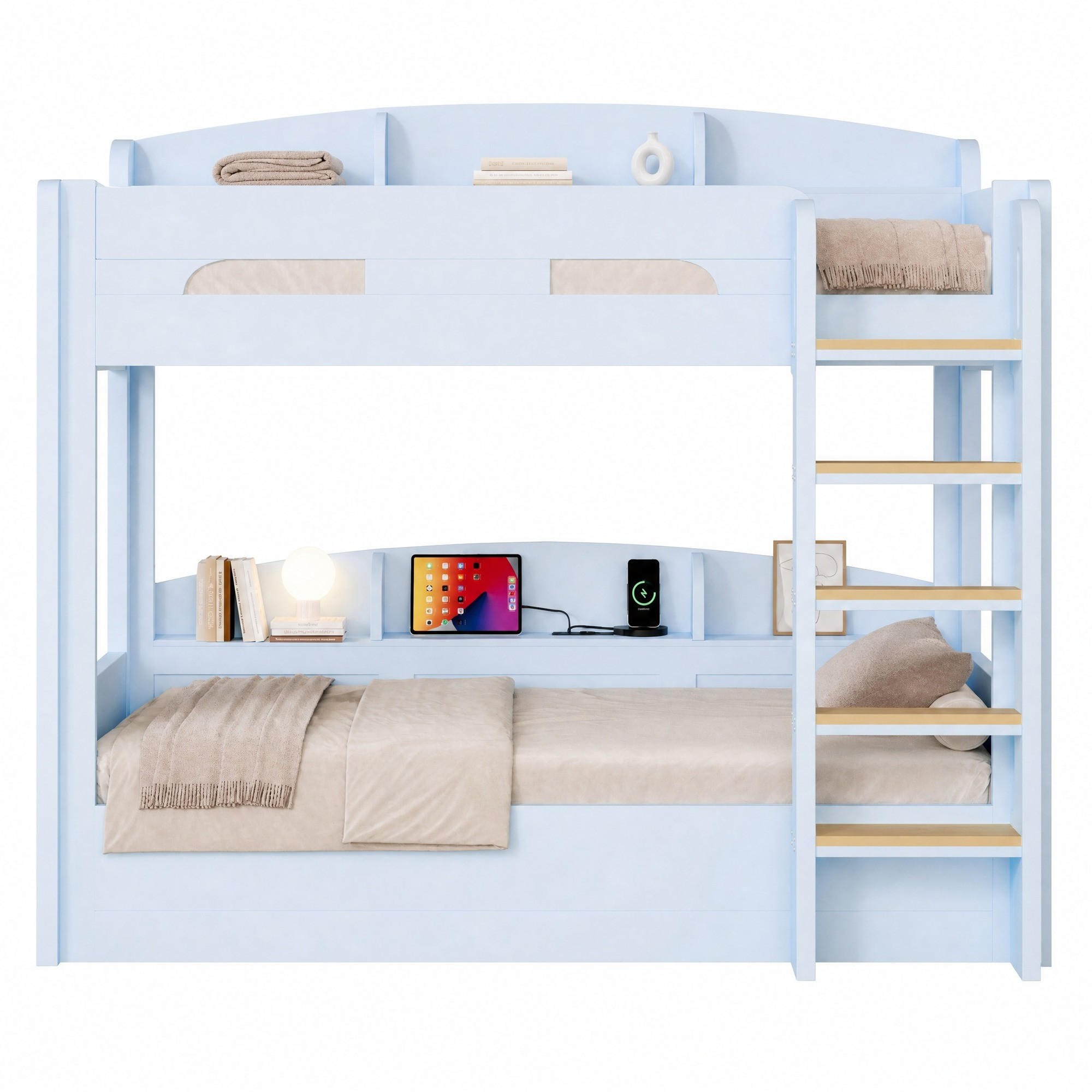 Mivray Etagenbett Hellblau 90x200 cm
