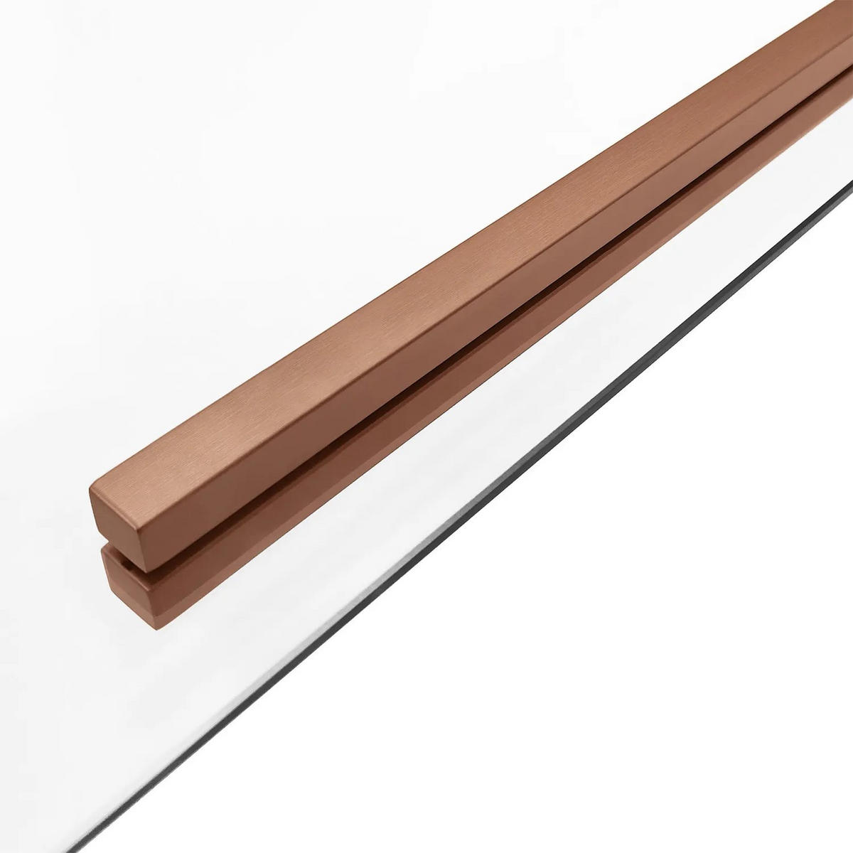 DUSCHKABINE Rea Solar Copper Brush 90x90 ohne Duschwanne - Kupferfarben, Glas (89/88.5/195cm) - REA