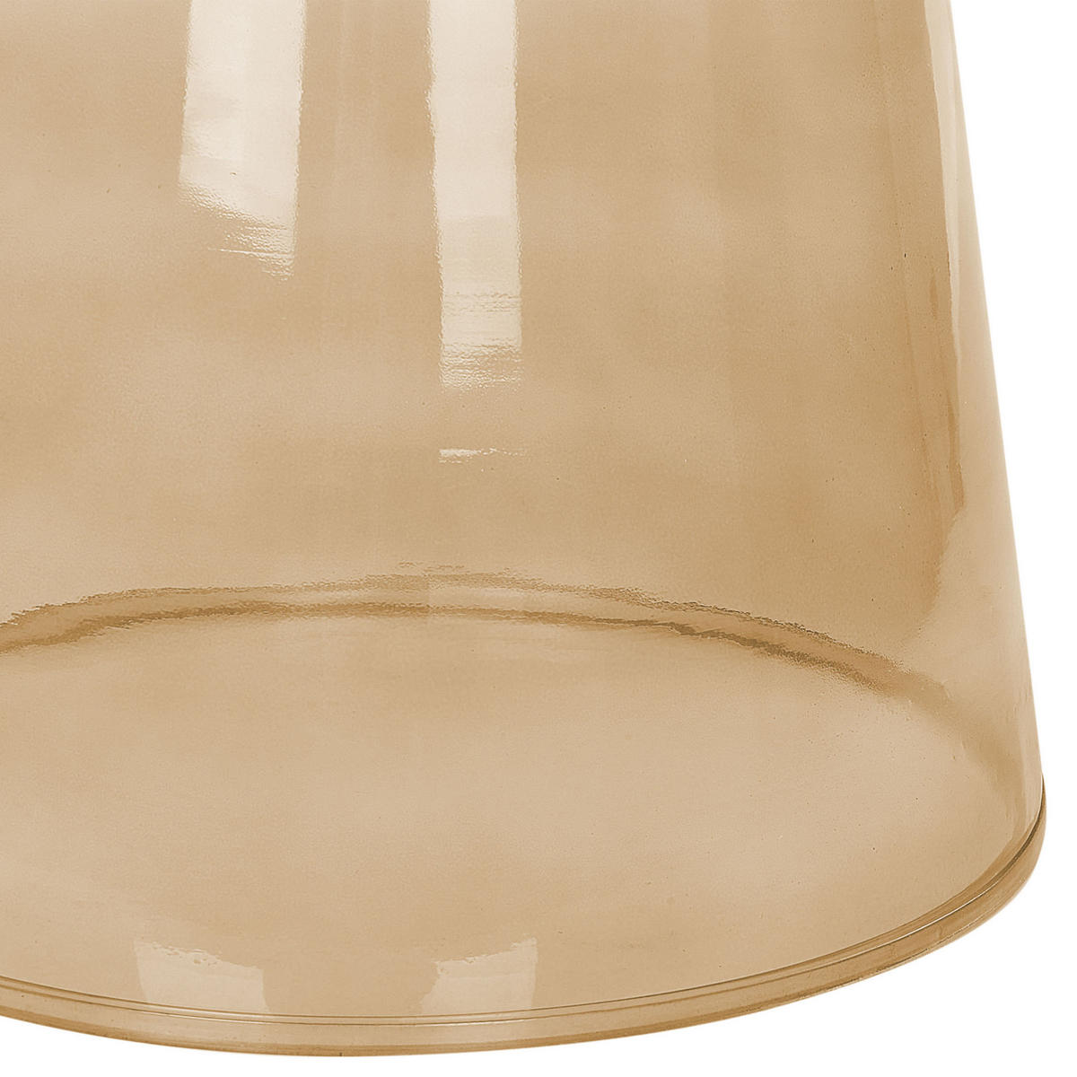 BEISTELLTISCH 2er-Set Rauchglas goldbraun rund Laguna/Caldera - Braun, Glas (37/37/43cm) - Beliani
