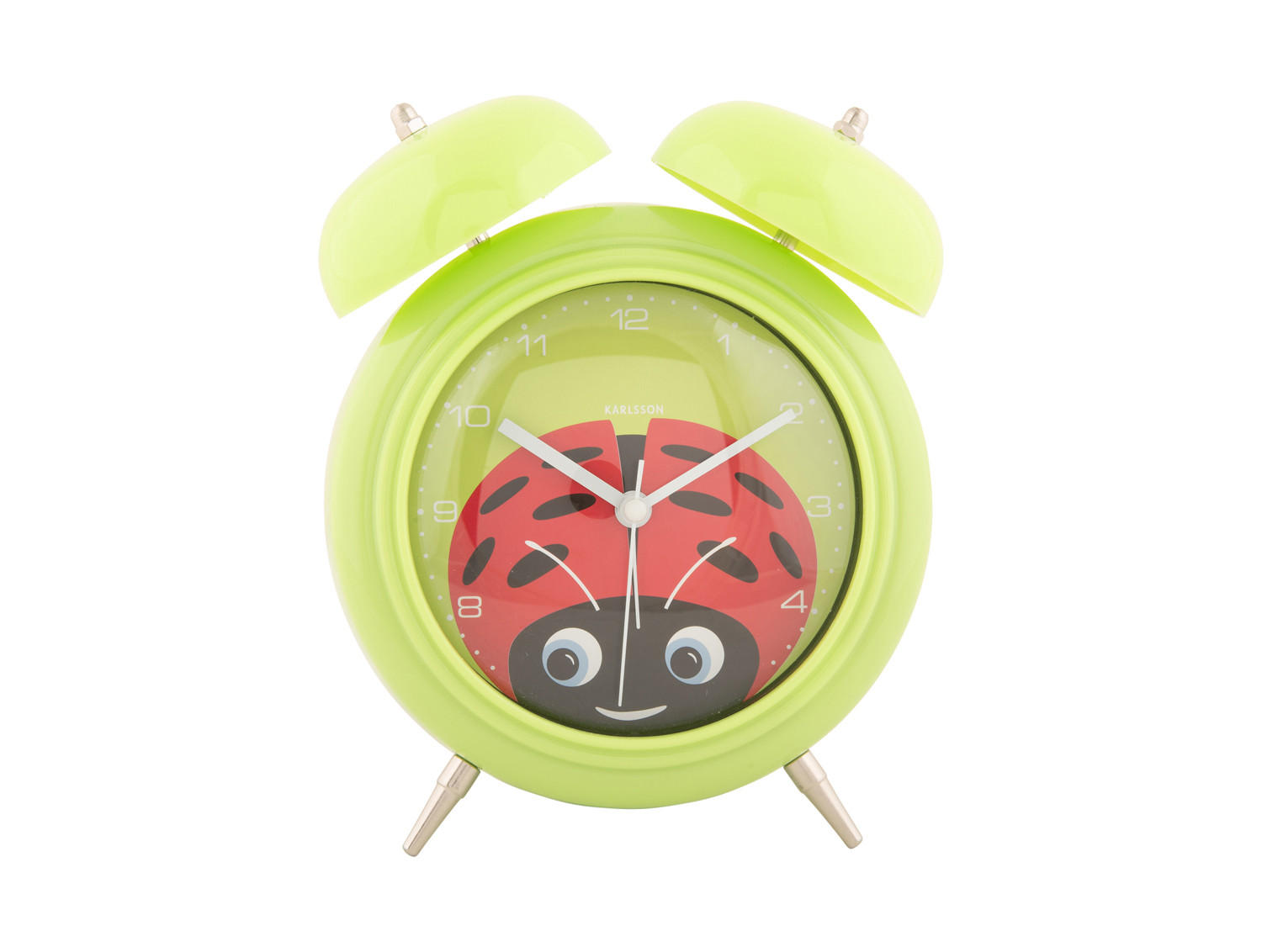 WECKER Peekaboo Ladybug 15.2/15.2/18.2 cm - Grün, Kunststoff (15.2/18.2/15.2cm) - Karlsson